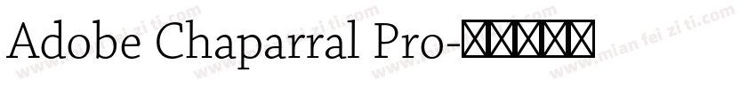 Adobe Chaparral Pro字体转换